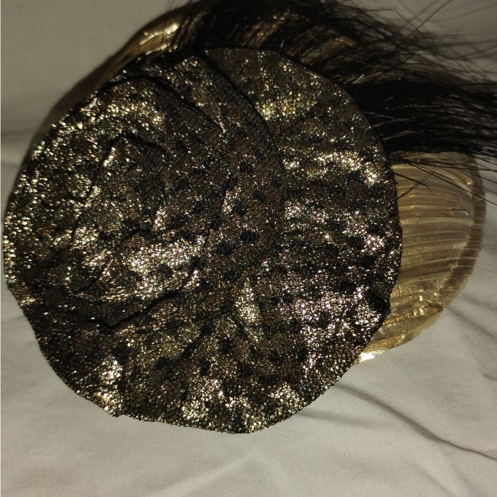 Gold and Black Fascinator Hat